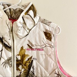 White & Pink Real Tree Vest